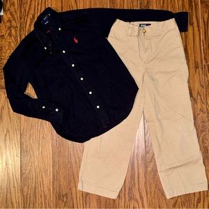 Ralph Lauren 2 Piece Outfit (Oxford & Chinos) Boys 6T